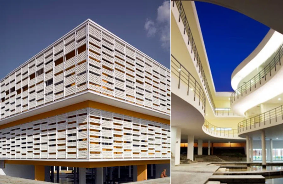 “Pearl Academy Jaipur with jaali façade for passive cooling – sustainable architecture in India”