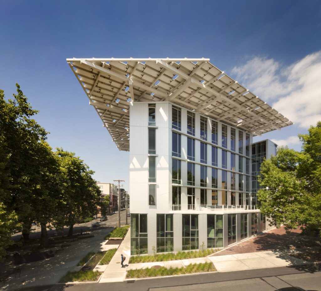“Bullitt Center Seattle: net-zero energy office with solar canopy”